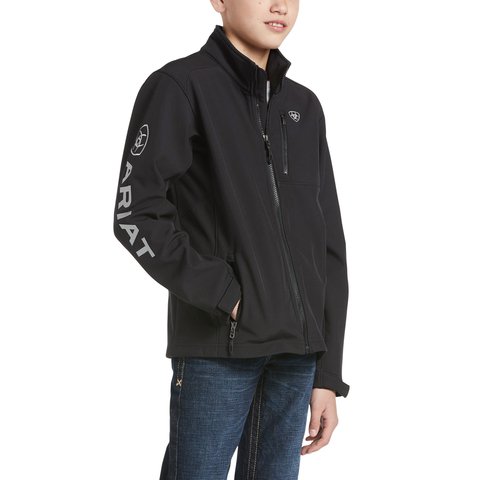 Ariat Boys Logo 2.0 Black Softshell Jacket - 10030212 - XS