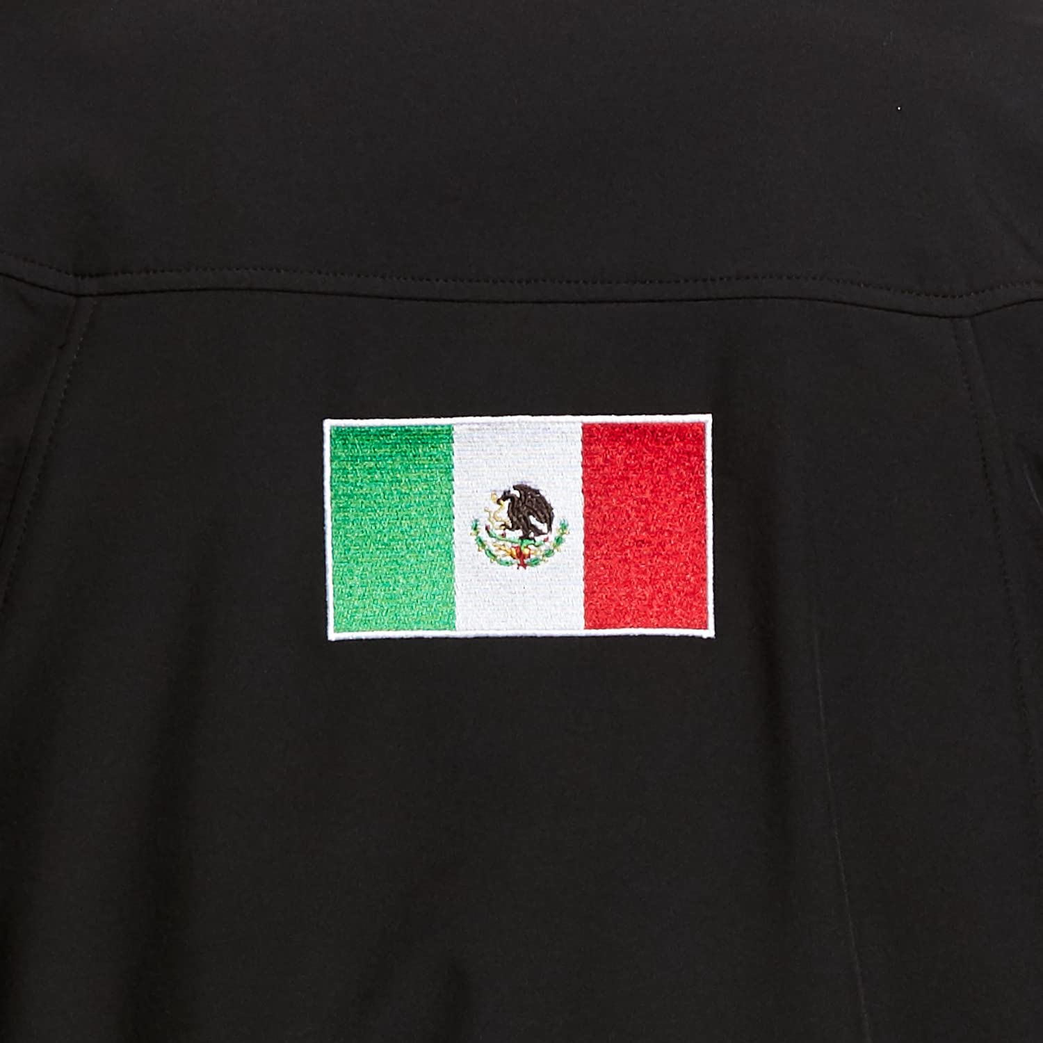 Ariat Men's New Team Softshell Mexico Flag Black Jacket - 10031424 XS