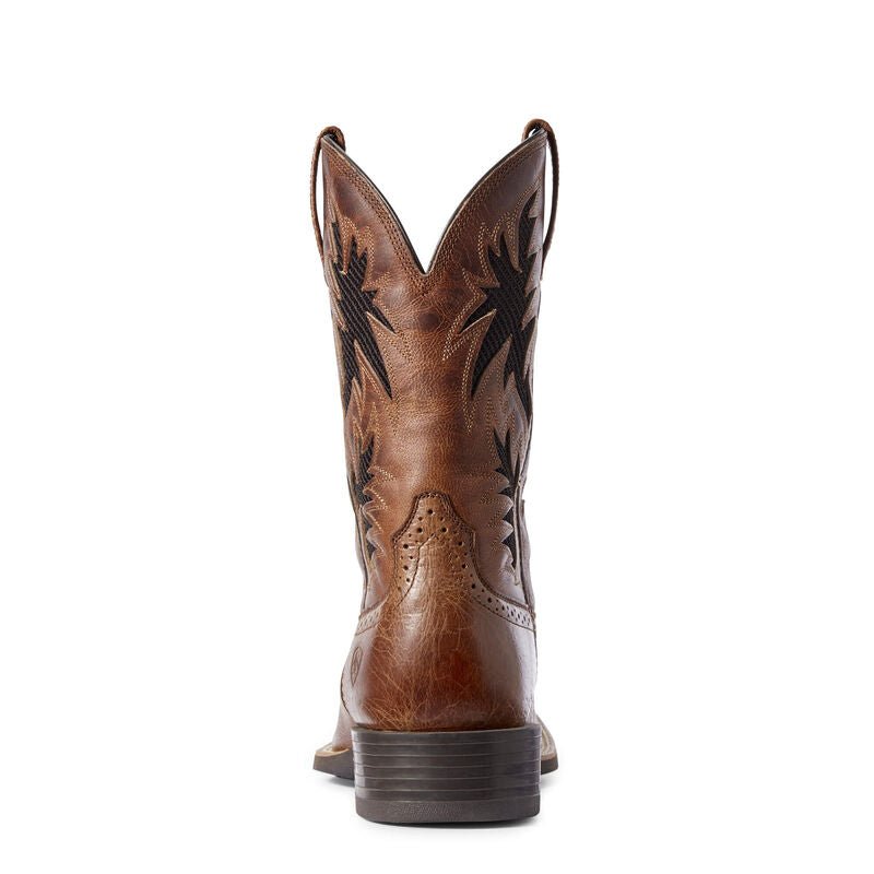 Ariat Men's 11" Sport Cool VenTEK Square Toe Dark Tan Western Boot - 10031446 - 7D