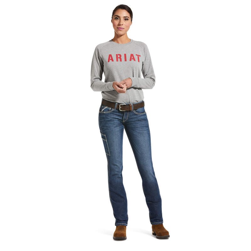 Ariat Women's Rebar DuraStretch Riveter Straight Leg Work Jeans - 10032464 - 25S