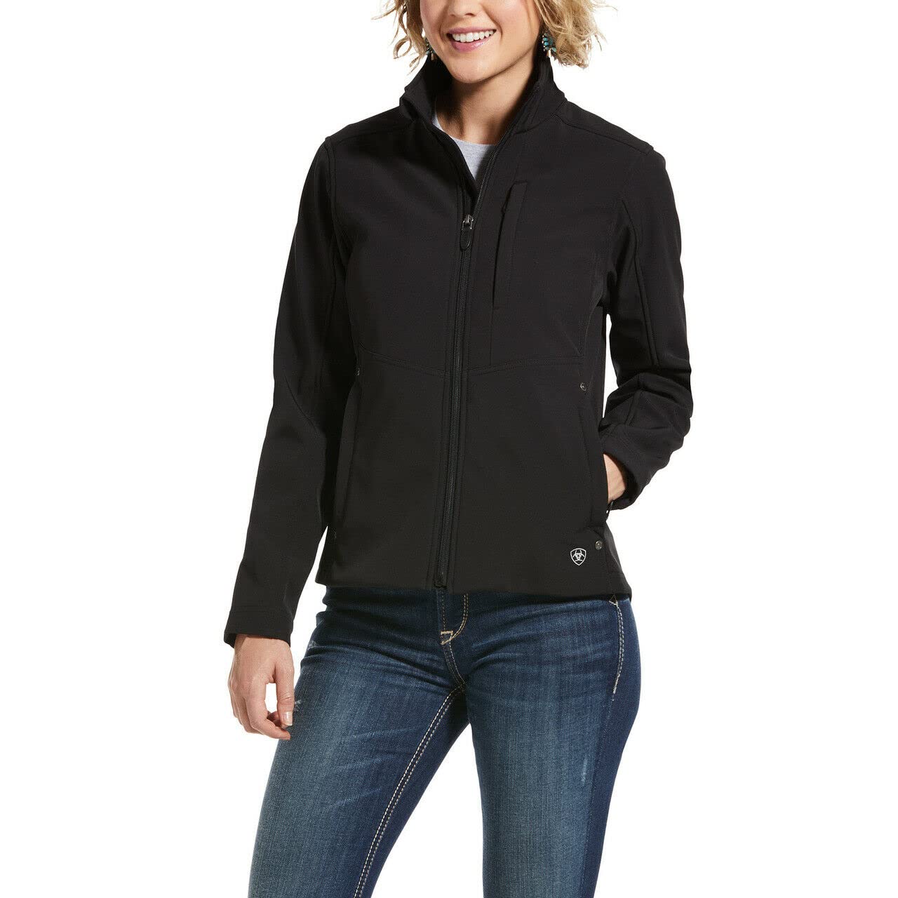 Ariat Women's REAL Black Aztec Softshell Jacket - 10033006 - XS