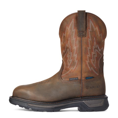 Ariat Men's 11" Big Rig Waterproof Wide Square Composite Toe Work Boot - 10033993 - 6EE