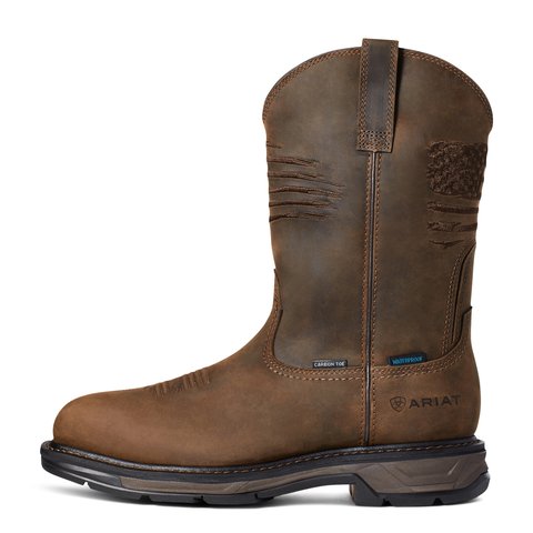 Ariat Men's 11" Waterproof WorkHog XT Patriot Wide Square Carbon Toe Work Boot - 10036002 - 7D