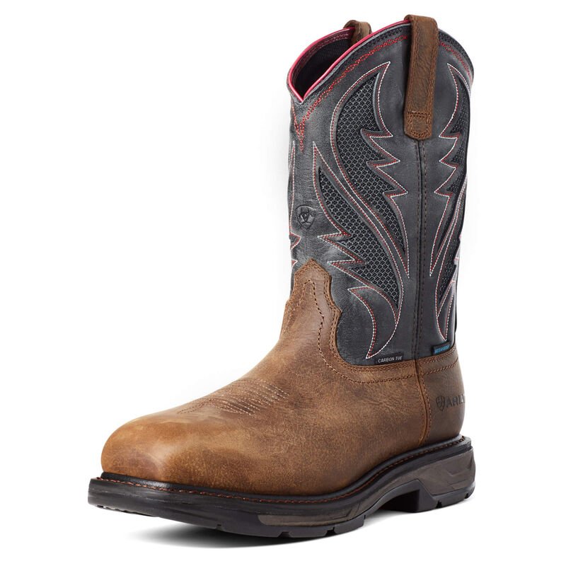 Ariat Men's 11" Waterproof WorkHog XT VentTEK Wide Square Carbon Toe Work Boot - 10036005 - 7D