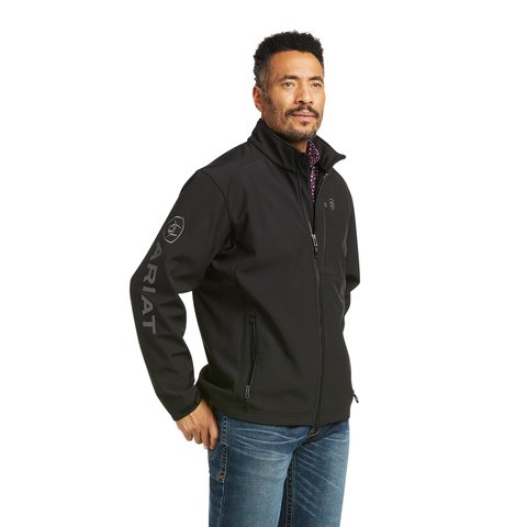 Ariat Men's Logo 2.0 Patriot Softshell Water Resistant Black Jacket - 10037439 - LT