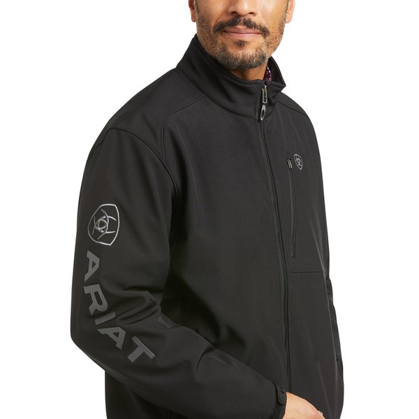 Ariat Men's Logo 2.0 Patriot Softshell Water Resistant Black Jacket - 10037439 - LT