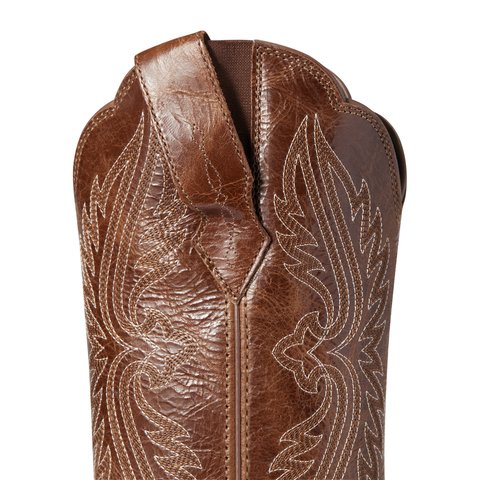 Ariat Women's 11" Dark Tan Heritage StretchFit Round Toe Western Boot - 10038432 5.5B