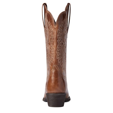 Ariat Women's 11" Dark Tan Heritage StretchFit Round Toe Western Boot - 10038432 5.5B