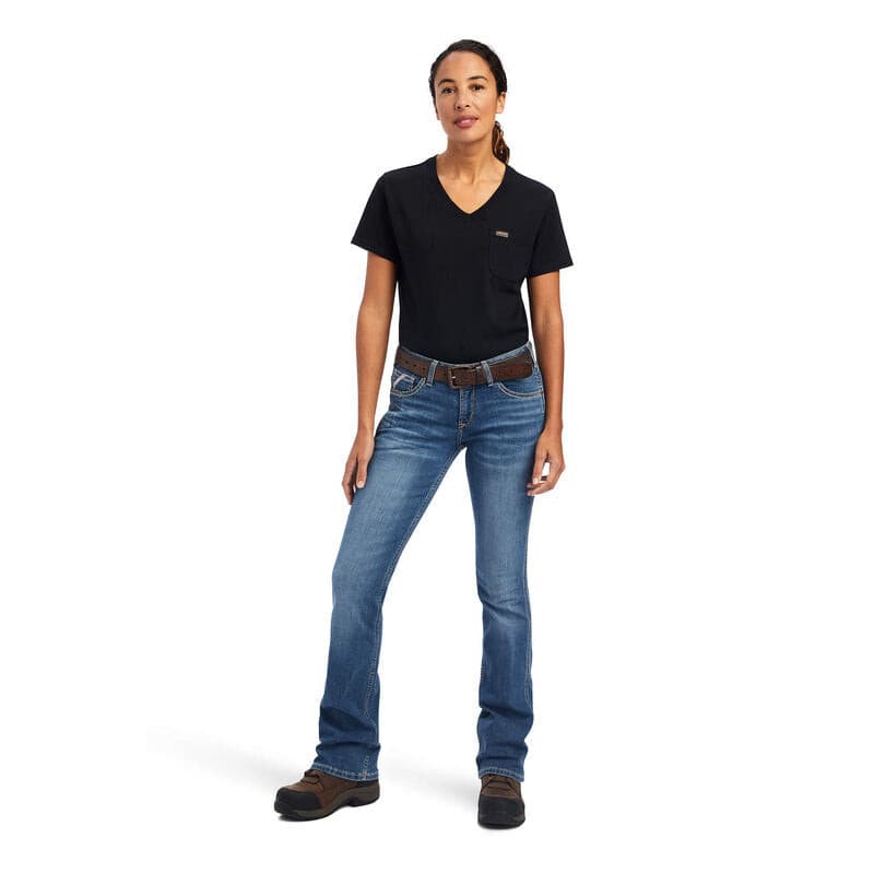 Ariat Women's Rebar Riveter Boot Cut Work Jeans - 10041067 - 25S