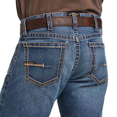 Ariat Men's Rebar M7 Slim DuraStretch Edge Straight Jeans - 10041081 - 28X28