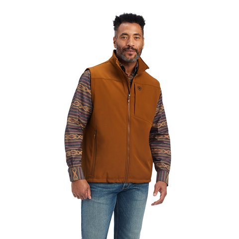 Ariat Men's Logo 2.0 Chestnut Softshell Vest - 10041620 - S