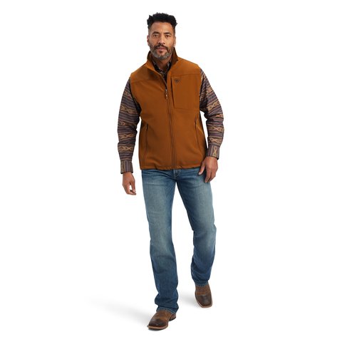 Ariat Men's Logo 2.0 Chestnut Softshell Vest - 10041620 - S