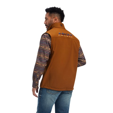 Ariat Men's Logo 2.0 Chestnut Softshell Vest - 10041620 - S