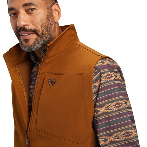 Ariat Men's Logo 2.0 Chestnut Softshell Vest - 10041620 - S