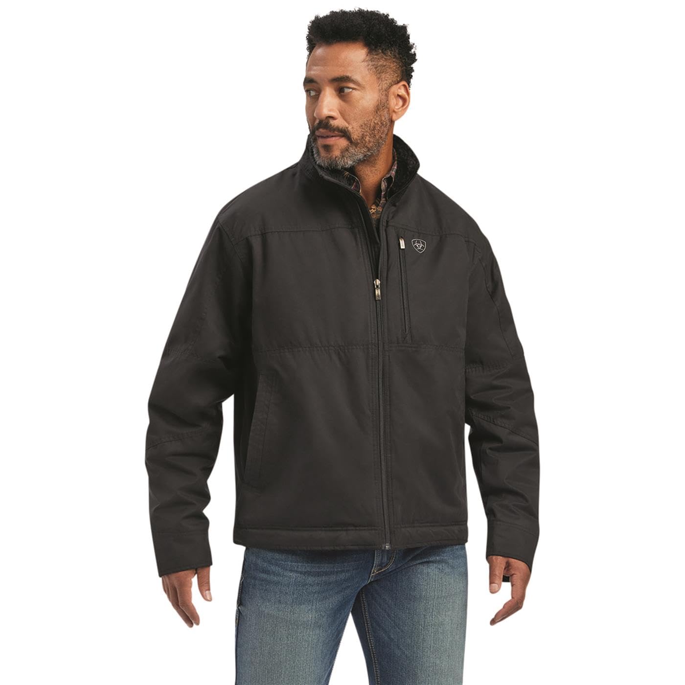 Ariat Men's Grizzly Canvas Black Jacket - 10041631 - S