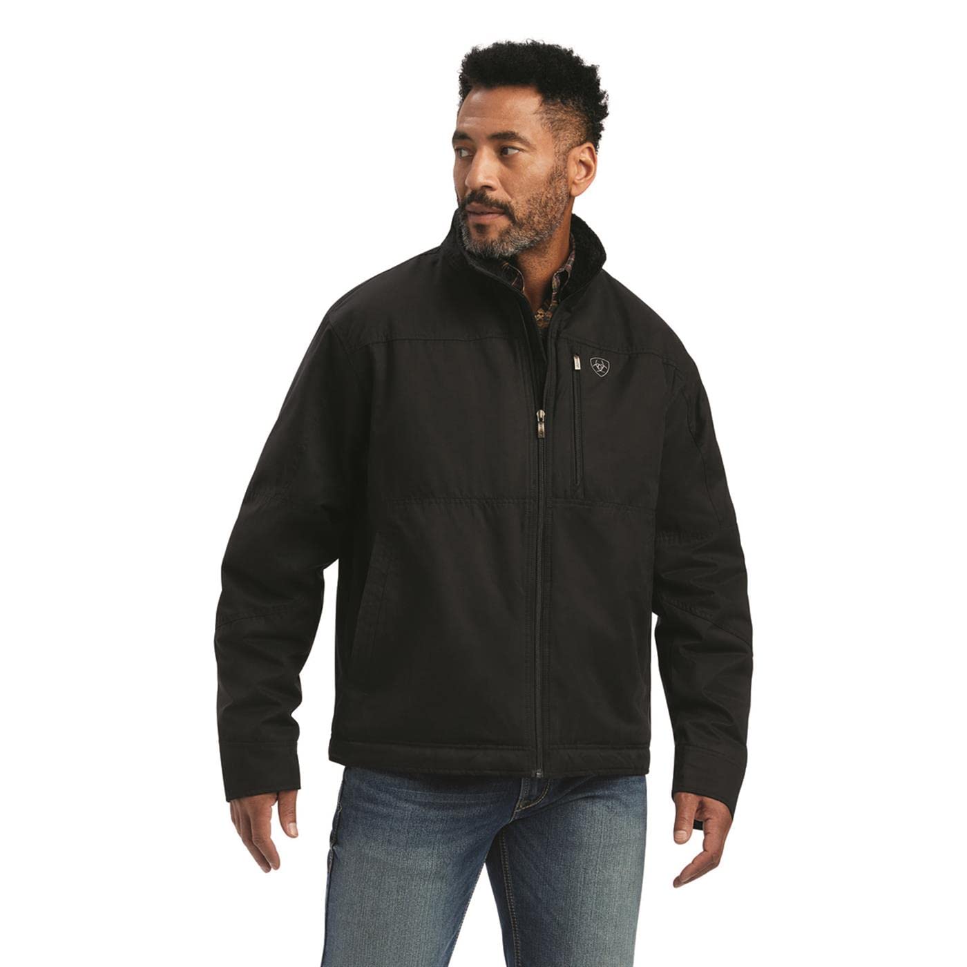 Ariat Men's Grizzly Canvas Black Jacket - 10041631 - S