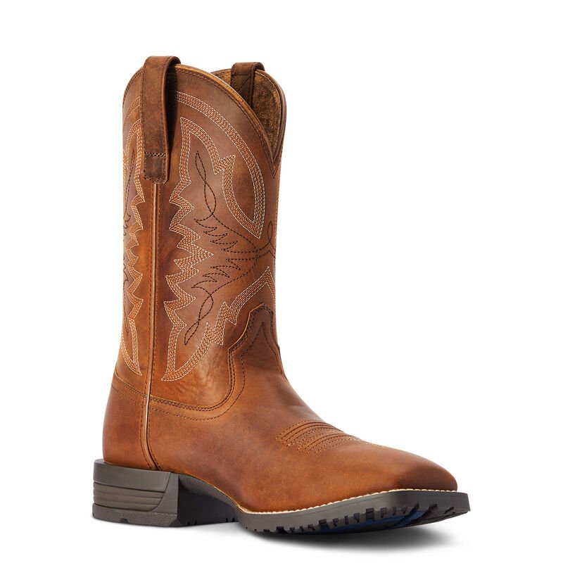 Ariat Men's 11" Hybrid Ranchwork Wide Square Toe Western Boot - 10042395 - 7D