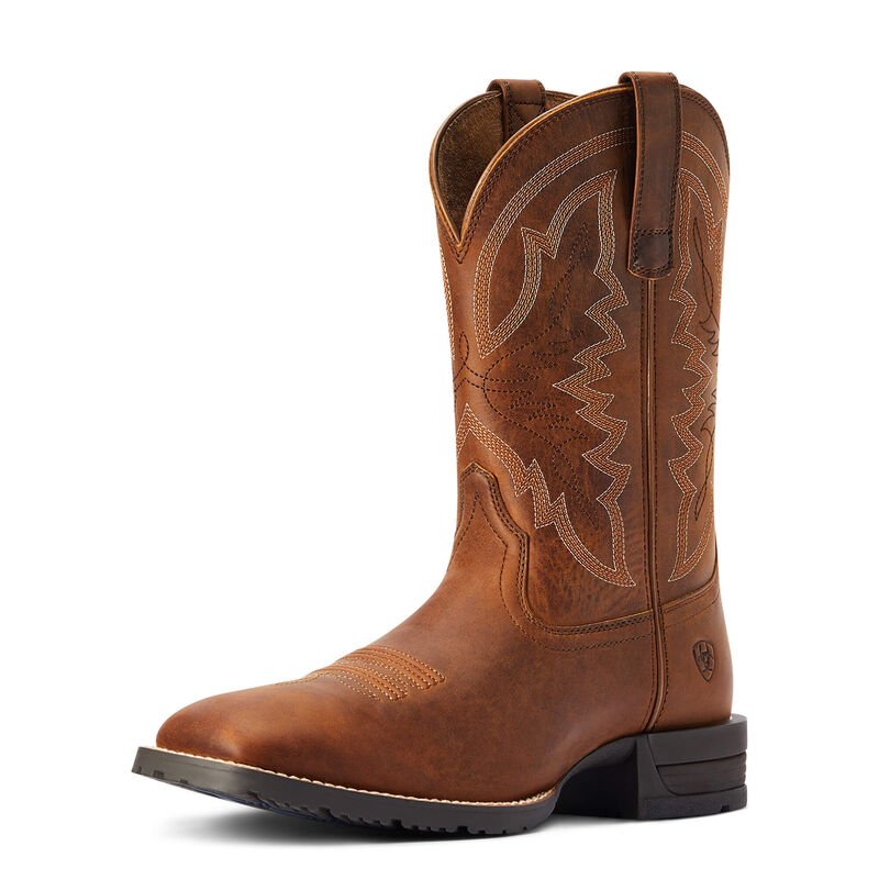 Ariat Men's 11" Hybrid Ranchwork Wide Square Toe Western Boot - 10042395 - 7D