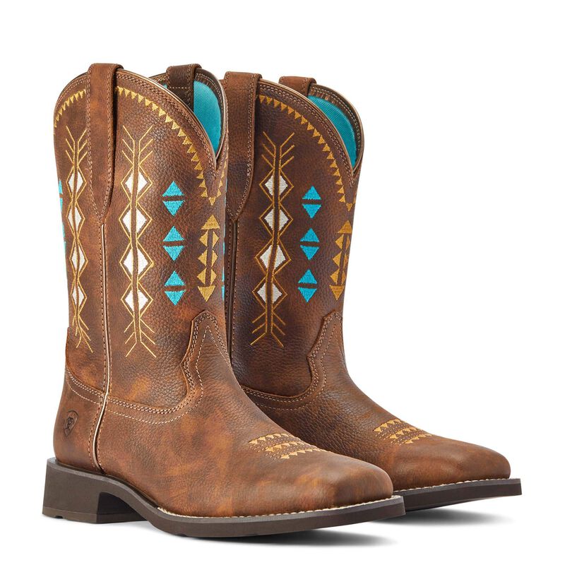 Ariat Women's 10" Delilah Deco Square Toe Western Boot - 10042419 - 6