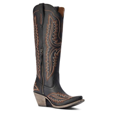 Ariat Women's 16" Casanova Brooklyn Black Tall X Toe Western Boots - 10042447 - 6B