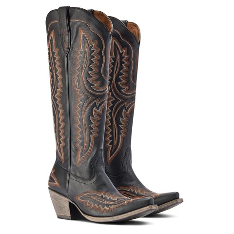 Ariat Women's 16" Casanova Brooklyn Black Tall X Toe Western Boots - 10042447 - 6B