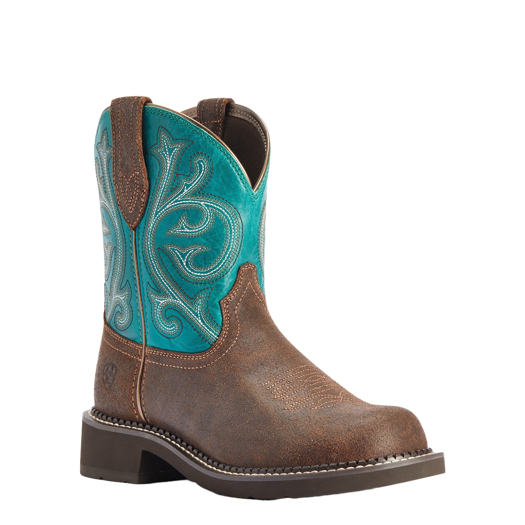 Ariat Women's 8" Hickory & Shamrock Fatbaby Heritage Waterproof Fat baby Toe Western Boots - 10042463 - 5.5B