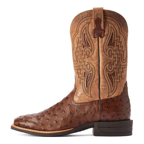 Ariat Men's Dagger 11" Dark Tabac Full Quill Ostrich Cowboy Boot - 10042475 - 7D