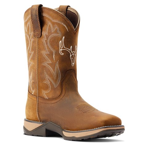 Ariat Women's 10" Anthem Deer Distressed Brown Waterproof Western Boot - 10042593 - 5.5B