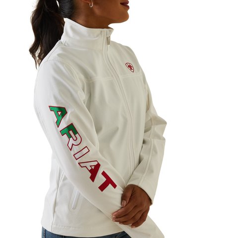 Ariat Women's Classic Team Softshell White Mexico Flag Jacket - 10043548 - XS