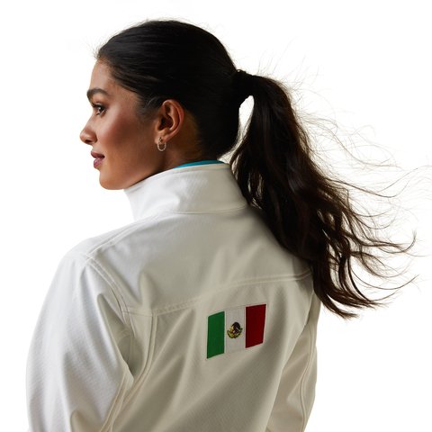 Ariat Women's Classic Team Softshell White Mexico Flag Jacket - 10043548 - XS