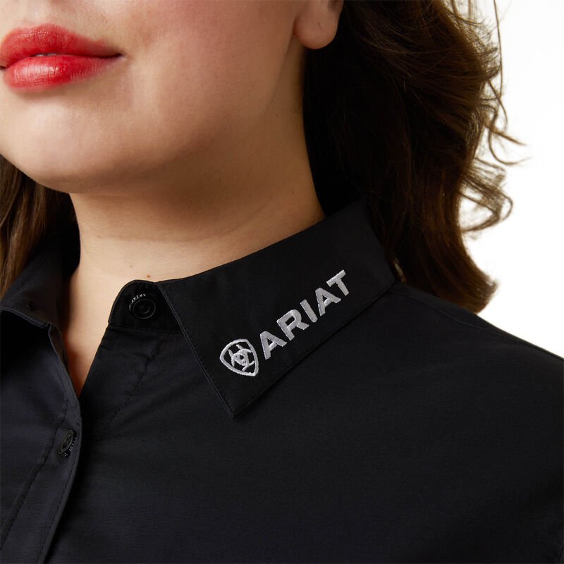 Ariat Women's Wrinkle Resist Team Kirby Stretch Black Mexico Long Sleeve Shirt - 10043552 - XS