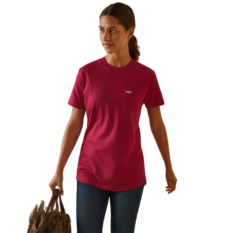 Ariat Women's Rebar Cotton Strong Cherries Jubilee Work T-Shirt - 10043562 - XS