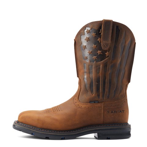 Ariat Men's Sierra Shock Shield Patriot 11" Steel Toe Work Boot - 10044426 - 7D