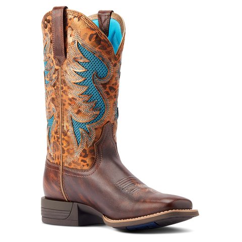 Ariat Women's 11" Pinto VentTEK 360 Wide Square Toe Yukon Brown Western Boot - 10044506 - 6B