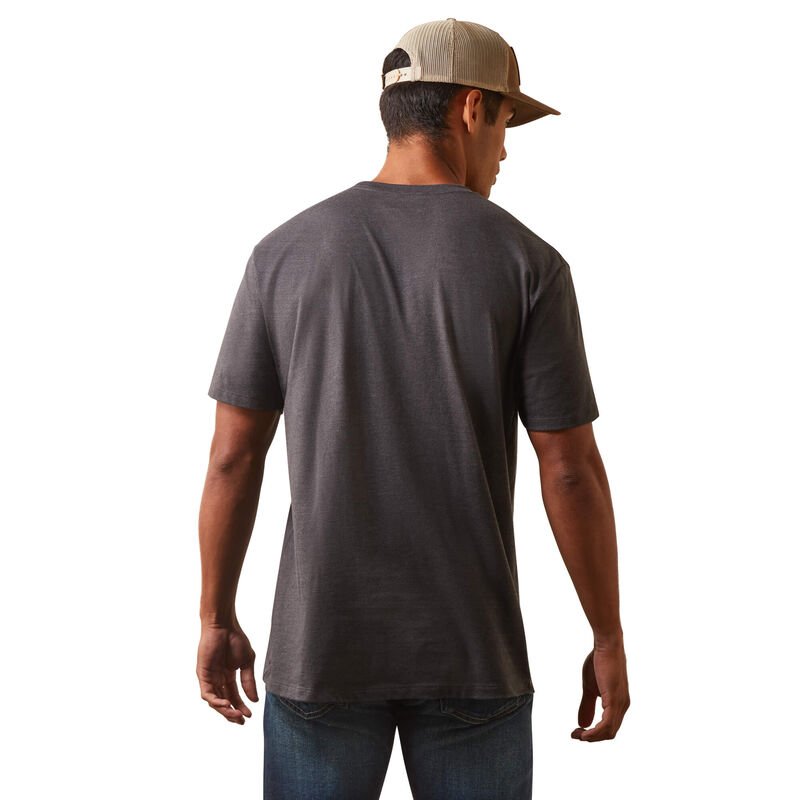 Ariat Men's Mexico Recon Trim Charcoal T-Shirt - 10044743 - S