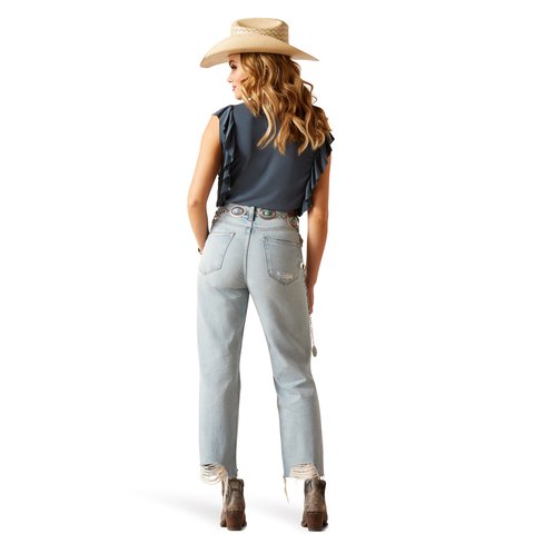 Ariat Women's Ultra High Rise Tomboy Mykonos Straight Jean - 10045187 - 24R