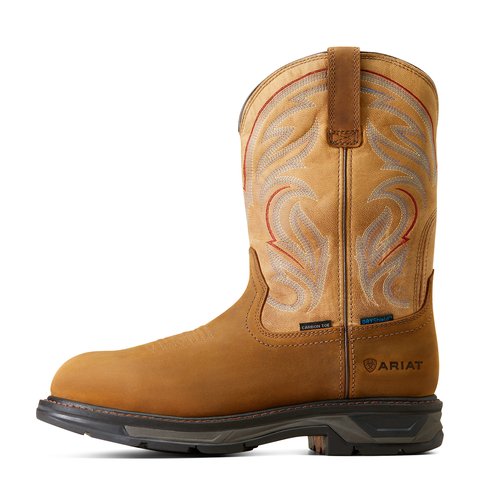 Ariat Men's WorkHog XT 11" Waterproof Distressed Brown Carbon Toe Work Boot - 10045435 - 7D