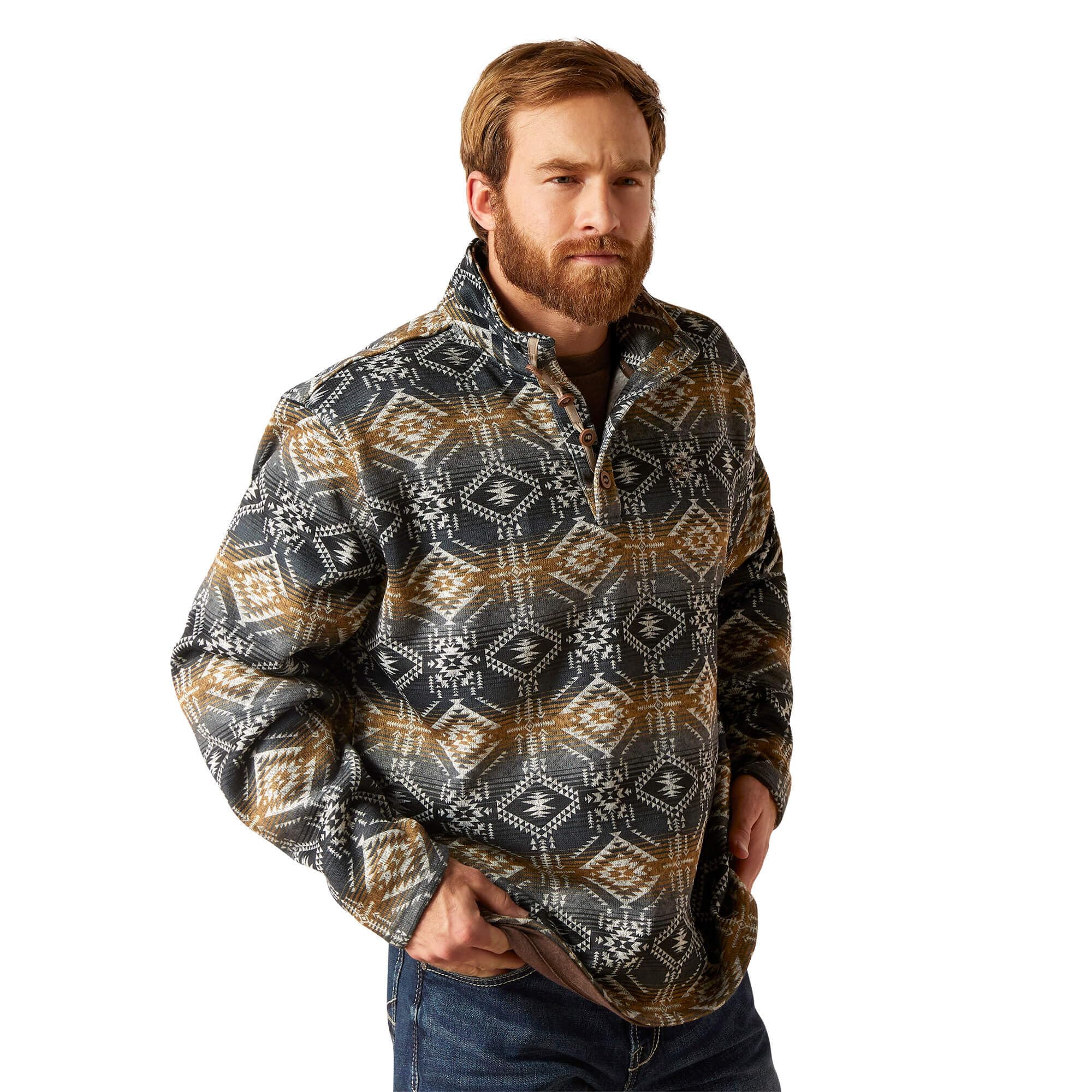 Ariat Men's Wesley Brindlewood Serape Print Sweater - 10046144 - S