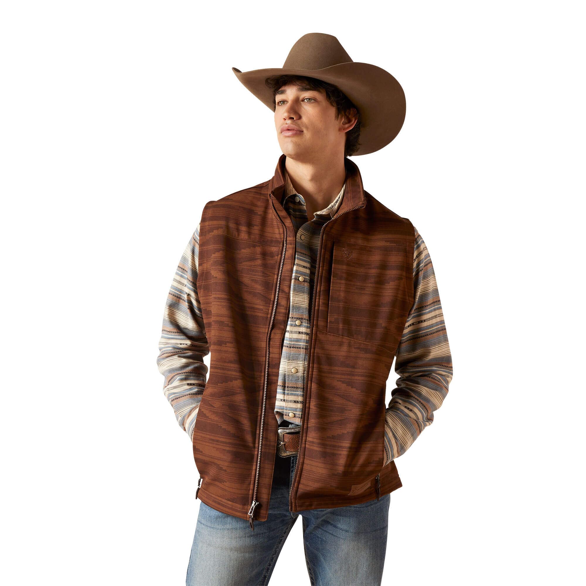 Ariat Men's Logo 2.0 Chimayo Chocolate Brown Vest - 10046439 - S