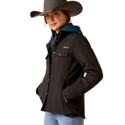 Ariat Women's Berber Back Softshell Black Jacket - 10046445 - XS