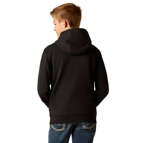 Ariat Boys Black Mexico Flag Hoodie - 10046471 - XS