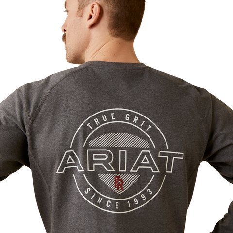 Ariat Men's FR Air True Grit Long Sleeve Work T-Shirt - 10046660 - LT