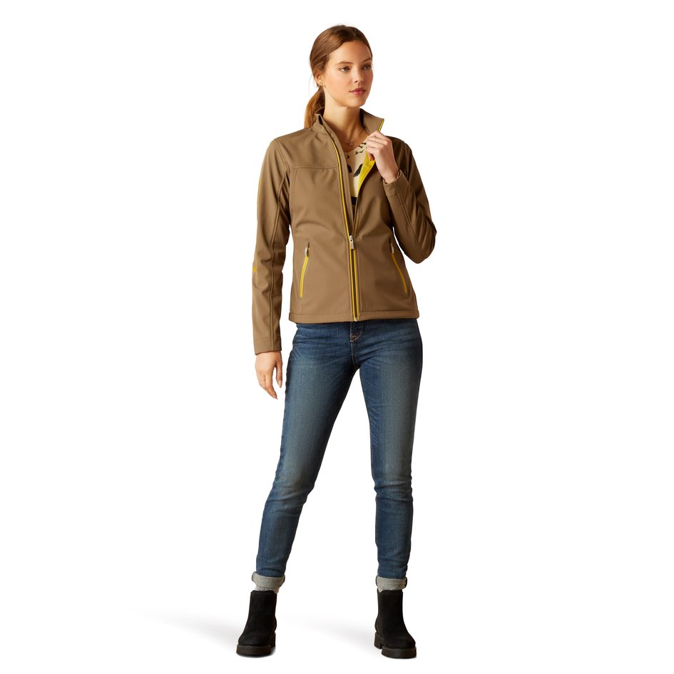 Ariat Women's New Team Canteen Brown Softshell Jacket - 10046687 - XS