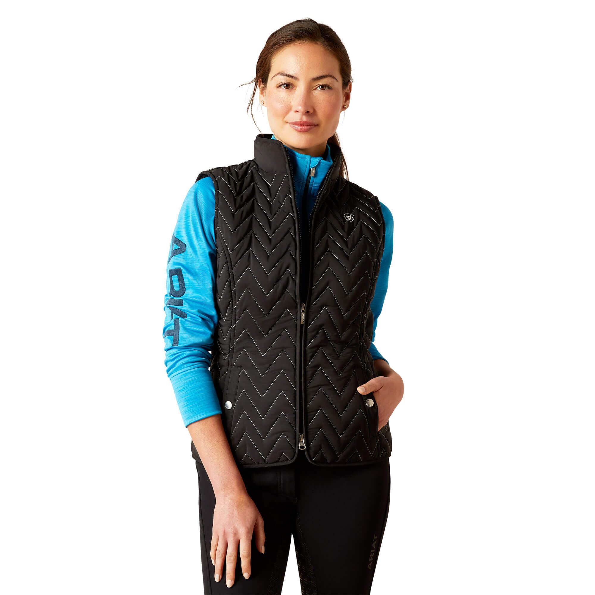 Ariat Women's Standard Ashley Black Insulated Vest - 10046713 - XS