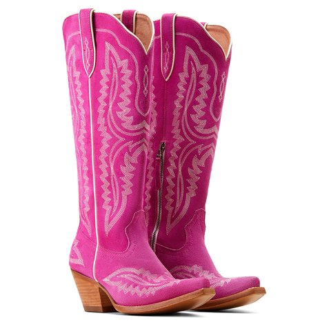 Ariat Women's 16" Casanova Haute Pink Suede X Toe Western Boot - 10046859 - 5.5B