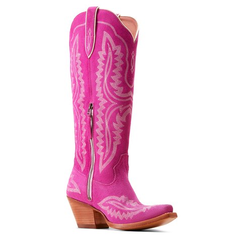 Ariat Women's 16" Casanova Haute Pink Suede X Toe Western Boot - 10046859 - 5.5B