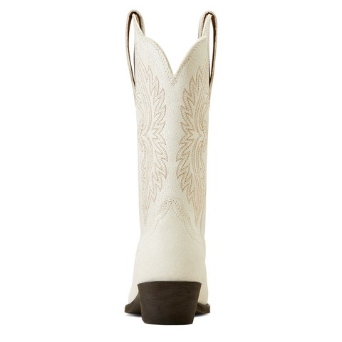 Ariat Women's 11" Heritage R Toe Stretch Fit Distressed Ivory Western Boot - 10046898 - 5.5B