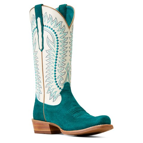 Ariat Women's 13" Derby Monroe Ancient Turquoise Cutter Toe Western Boot - 10047046 - 5.5B