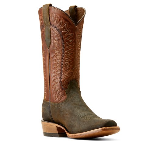 Ariat Men's 13" Futurity Time Olive Roughout Narrow Cutter Toe Western Boot - 10047717 - 7D