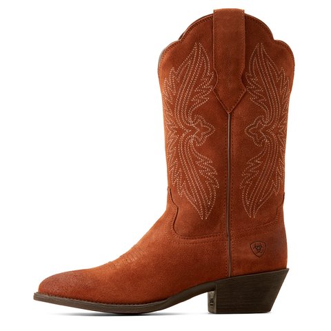 Ariat Women's 11" Heritage R Toe StretchFit Amber Suede Western Boot - 10048181 - 5.5B